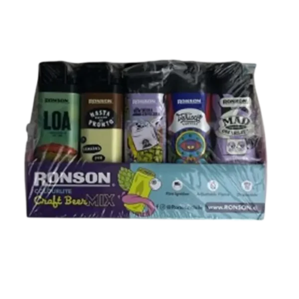 ENCENDEDOR RONSON CRAFT BEER MIX DISPLAY 20U
