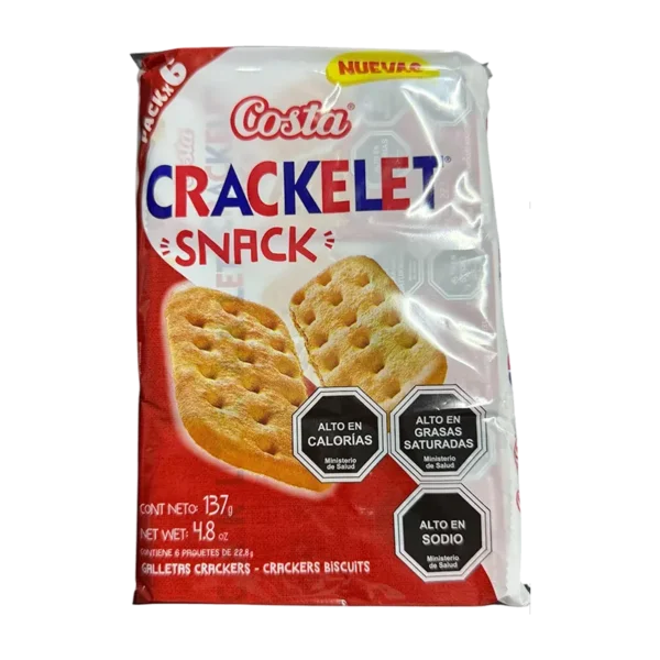 GALLETA COSTA CRACKELET PACK 6 UN 137G
