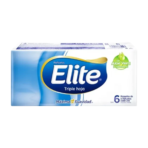 PAÑUELOS ELITE CON ALOE VERA 6 PAQUETES