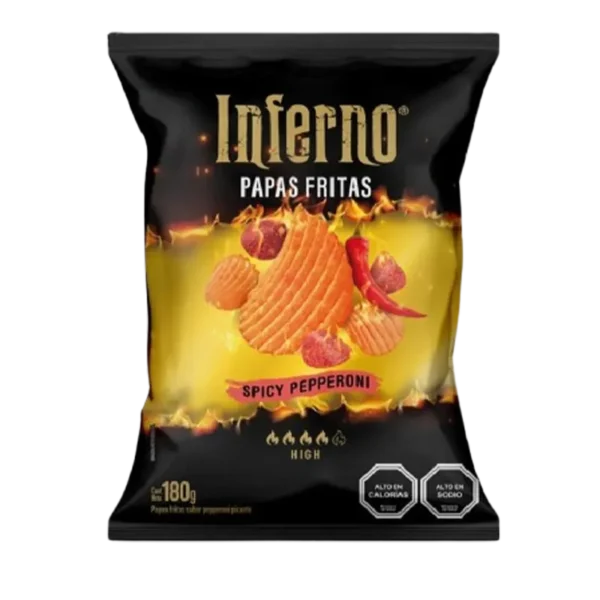 PAPAS INFERNO SPICY PEPPERONI 180G