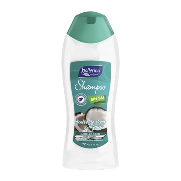 SHAMPOO BALLERINA ACEITE DE COCO Y JAZMIN BOTELLA 750ML