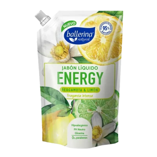 JABON LIQUIDO BALLERINA ENERGY BERGAMOTA & LIMON 750ML