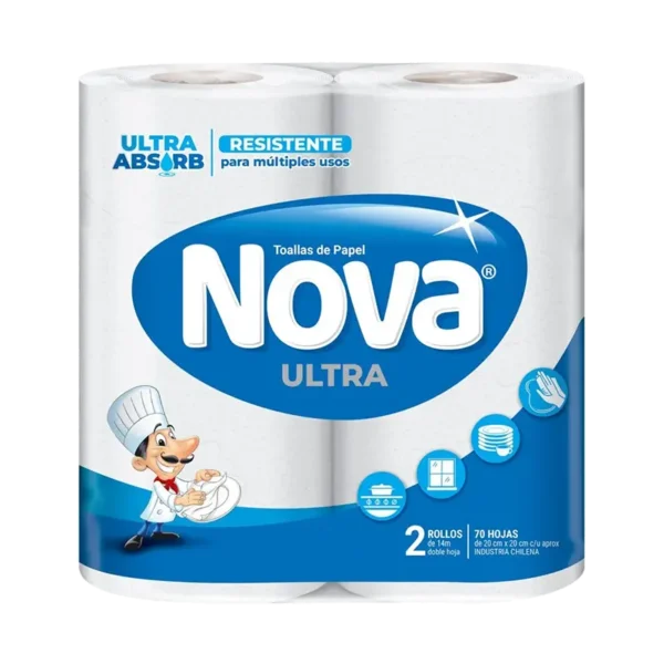TOALLA DE PAPEL NOVA ULTRA DOBLE HOJA 14MTS 2 UND