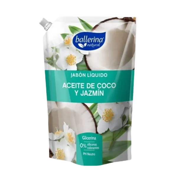 JABON LIQUIDO BALLERINA ACEITE DE COCO Y JAZMIN 750ML