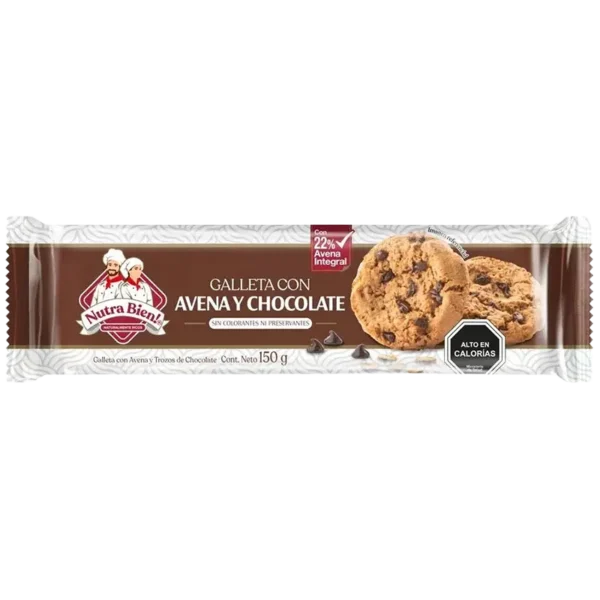 GALLETA NUTRA BIEN AVENA CHOCOLATE 150G