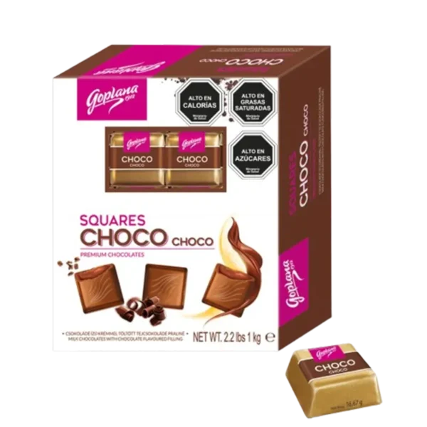 CUADRITO DE CHOCOLATE RELLENOS SABOR CHOCO CHOCO