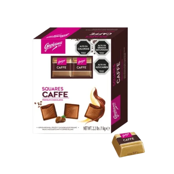 CUADRITO DE CHOCOLATE RELLENOS SABOR CAFE