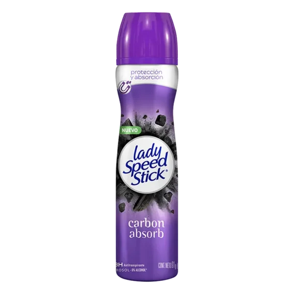 DESODORANTE SPRAY LADY SPEED STICK CARBON-ABSORB 91G