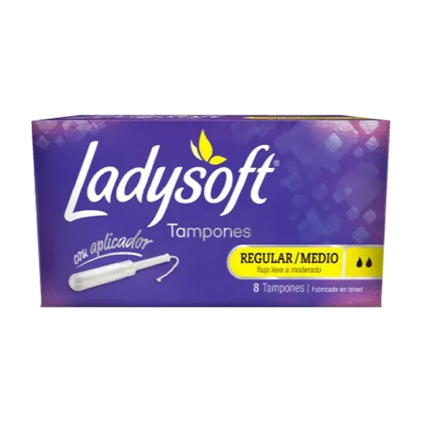 TAMPONES LADYSFOT CON APLICADOR REGULAR MEDIO 8U