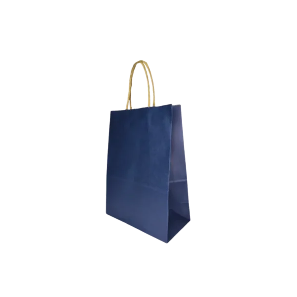 BOLSA REGALO KRAFT AZUL 21X27X11 CM