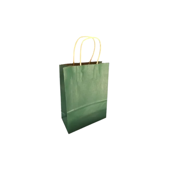 BOLSA REGALO KRAFT VERDE 15X21X8 30CM