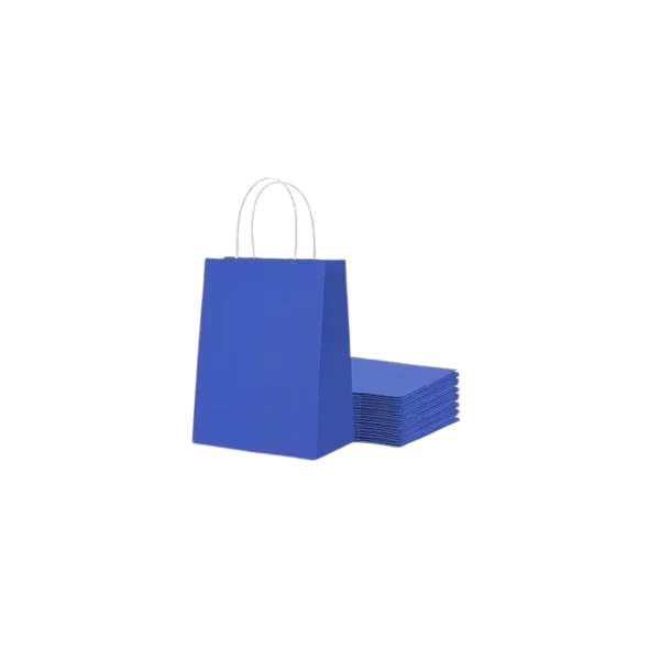 BOLSA REGALO KRAFT AZUL MARINO 14X11.5X7 CM