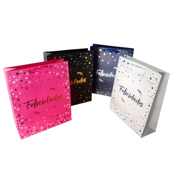 BOLSA REGALO FELICIDADES BLING 19X23 CM