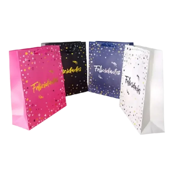 BOLSA REGALO FELICIDADES BLING 26X32 CM