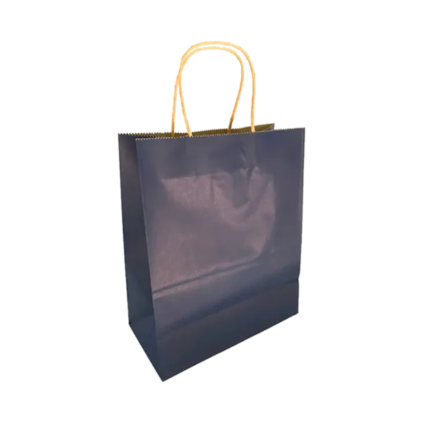 BOLSA DE REGALO KRAFT AZUL MARINO 25X33X12 CM