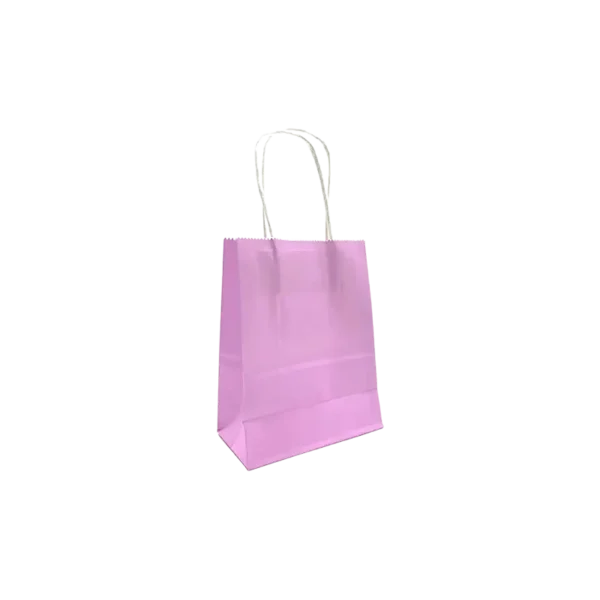BOLSA REGALO KRAFT LILA PASTEL 14X11.5X7 CM