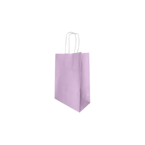BOLSA REGALO KRAFT PASTEL LILA 15X21X8 CM