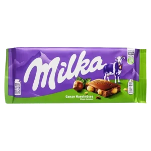 CHOCOLATE MILKA WHOLE HAZELNUT ALMENDRA 100G