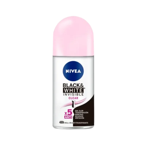 DESODORANTE ROLL ON NIVEA INVISIBLE BLACK & WHITE 50ML