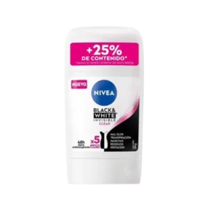 DESODORANTE BARRA NIVEA MUJER BLACK & WHITE CLEAR 54G
