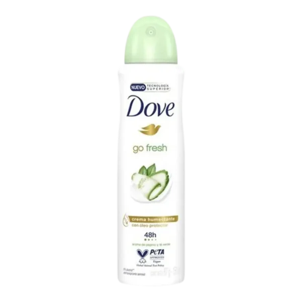 DESODORANTE DOVE SPRAY GO FRESH PEPINO TE VERDE X 87G/150ML