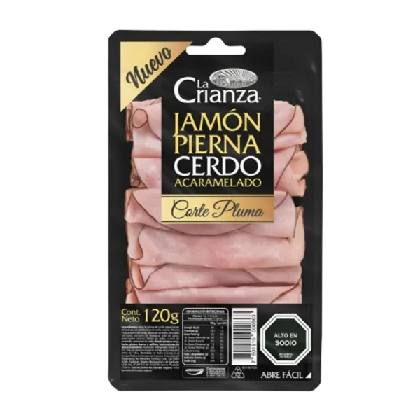 JAMON PIERNA ACARAMELADO CORTE PLUMA 120G