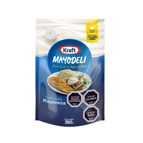 MAYONESA KRAFT MAYODELI DOY PACK 350G