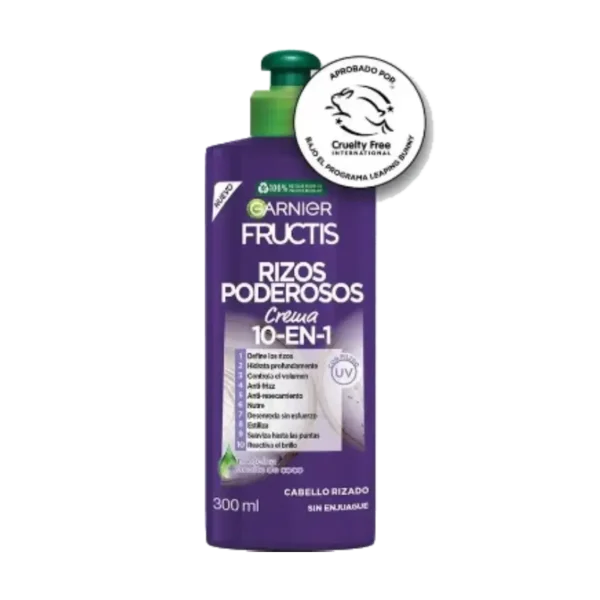 CREMA DE PEINAR FRUCTIS 10 EN 1 RIZOS PODEROSOS 300ML