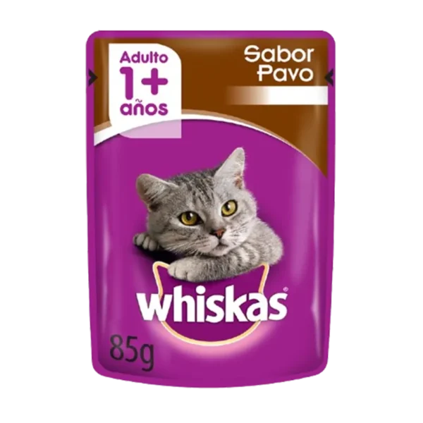 WHISKAS ADULTO PAVO EN SALSA 85G