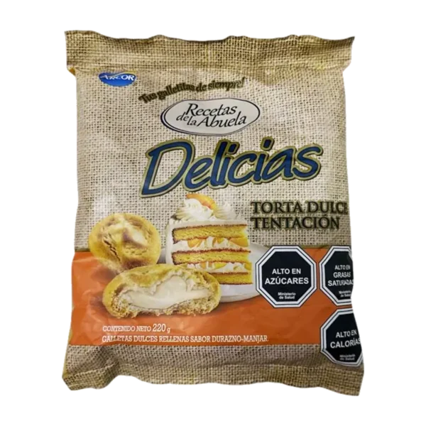 GALLETA DELICIAS TENTACION DURAZNO 220G