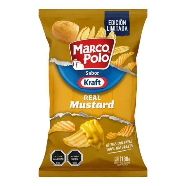 PAPAS FRITAS CORTE AMERICANO MOSTAZA 180G