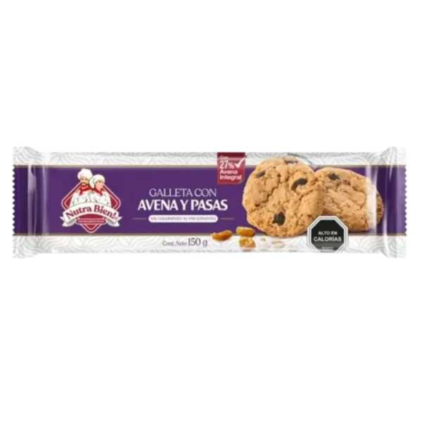 GALLETA NUTRA BIEN AVENA PASAS 150G
