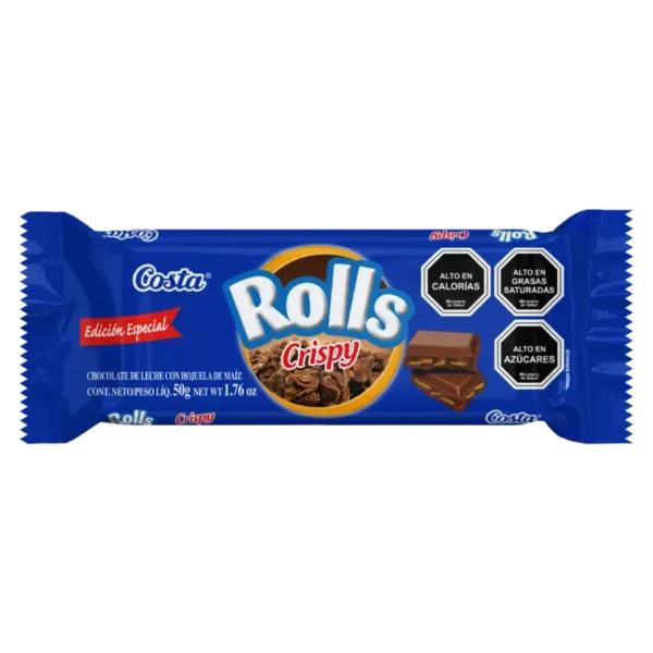 CHOCOLATE COSTA ROLLS CRISPY 50G