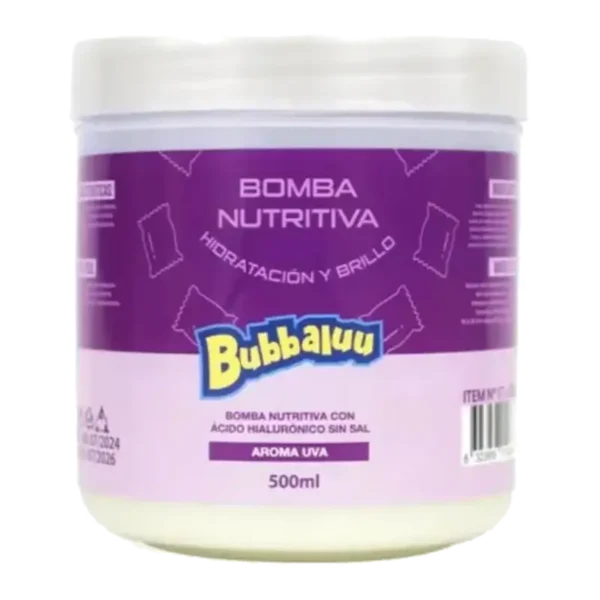 CREMA BUBBALU BOMBA NUTRITIVA ACIDO HIALURONICO UVA 500ML