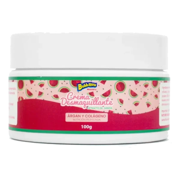 CREMA BUBBALUU DESMAQUILLANTE ARGAN Y COLAGENO SANDIA 100G