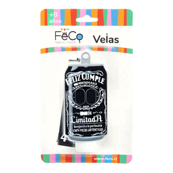 VELA FECO DISEÑO FELIZ CUMPLE JACK X 1U
