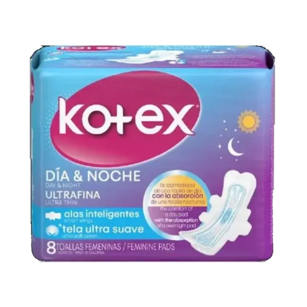 TOALLA HIGIENICA KOTEX NOCTURNA ULTRA FINA 8U