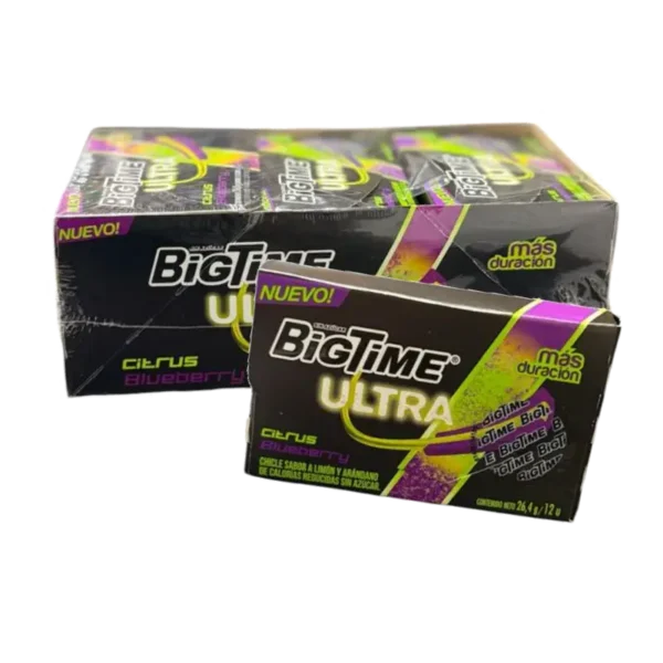 CHICLE BIGTIME ULTRA CITRUS BLUEBERRY 26.4G 12U (PXDP)