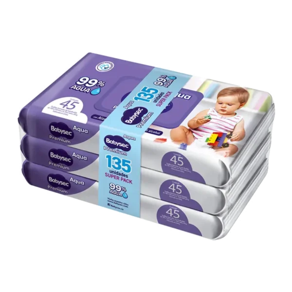 TOALLITAS HUMEDAS BABYSEC PREMIUM PACKX3 135UN