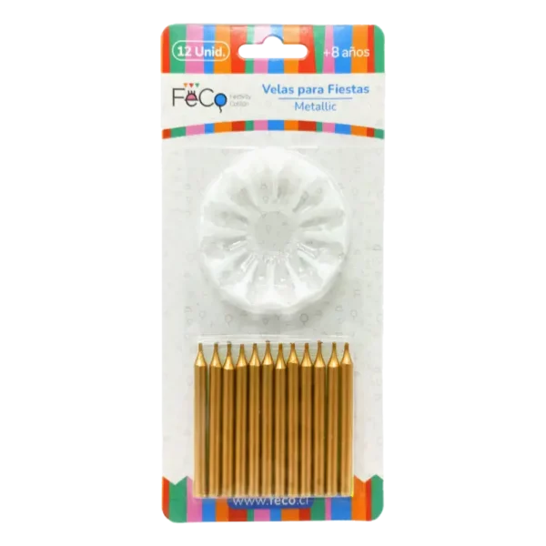 VELA FECO METALLIC DORADO X12U