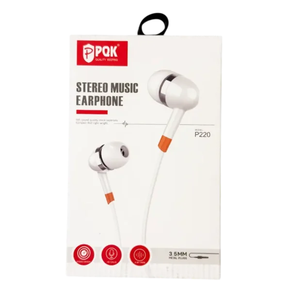 AUDIFONOS EARPHONE STEREO MUSIC 3.5MM P220