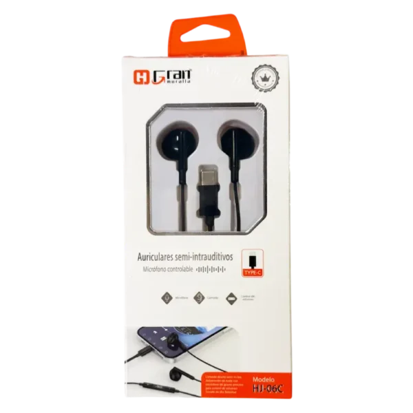 AURICULARES SEMI-INTRAUDITIVOS TIPO-C HJ-06C