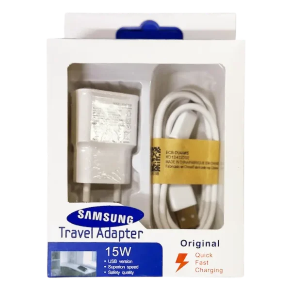 CARGADOR SAMSUNG CON CABLE 15W USB CARGA RAPIDA