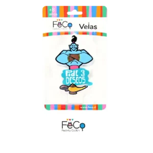 VELA FECO DISEÑO 3 DESEOS X1U