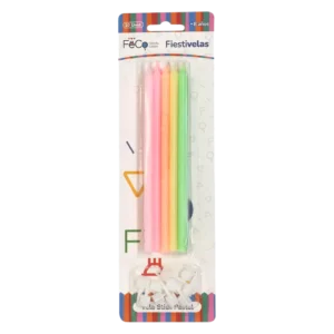VELA FECO STICK PASTEL MIX X10U