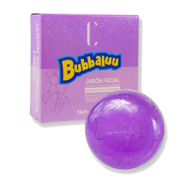 JABON FACIAL BUBBALUU COLAGENO UVA 100G