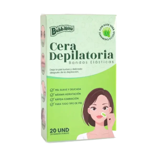 CERA DEPILATORIA EN BANDAS BUBBALUU 20U
