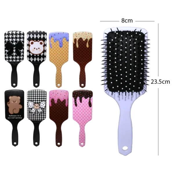 CEPILLO PARA PELO CON DISEÑO DE PALETAS Y OSITOS