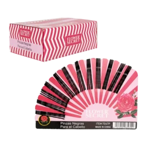 SETS DE 48 PINZAS NEGRAS FLOWER SECRET