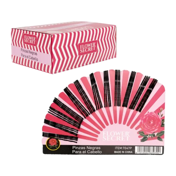 SETS DE 48 PINZAS NEGRAS FLOWER SECRET